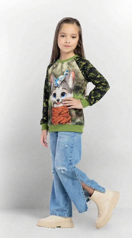 Džemperītis ar lapsu, 128cm